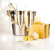 Photo: Celebration theme with champagne wine Celebration theme with champagne wine