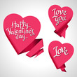 Valentine's Day vector background. Origami speech bubble.