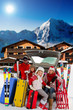 Winter, journey - family  ready for travel for winter holiday