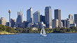 Sydney City Skyline mit Boot
