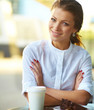 Young woman with coffee