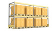 Pallet rack with cargo