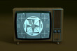 Vintage tv with test screen