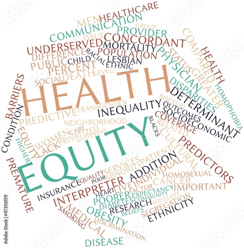 Illustration: Word cloud for Health equity Word cloud for Health equity