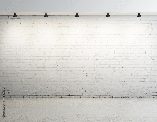 Illustration: brick concrete room brick concrete room