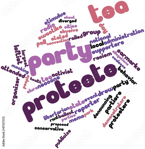 Illustration: Word cloud for Tea Party protests Word cloud for Tea Party protests