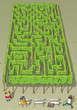 Landscape Park Trees Maze Game ... solutin in hidden layer