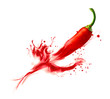 Photo: hot smoking chili on white. hot smoking chili on white.