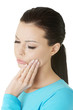 Woman with toothache
