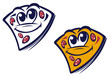 Funny slice of pizza