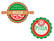 Italian pizza symbols and banners