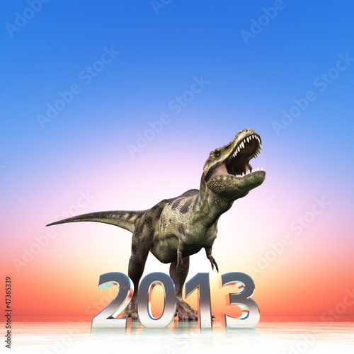 Illustration: 2013年号と恐竜 2013年号と恐竜