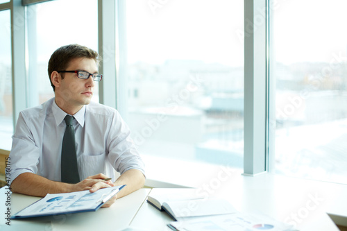 Photo: Pensive businessman Pensive businessman