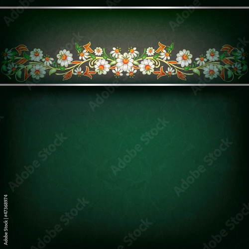 Vector: abstract grunge background with floral ornament abstract grunge background with floral ornament