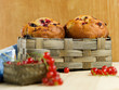 homemade muffins with currants