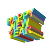 Illustration: 3D Happy new year 3D Happy new year