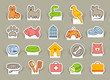 Pets care icon set