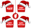 Rectangle Christmas New Year Sale Tag with Cap