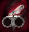 Terrorist or gangster with shotgun aimed at you.