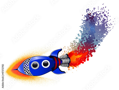 Vector: Space rocket launching Space rocket launching