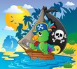 Vektor: Image with pirate parrot theme 2 Image with pirate parrot theme 2