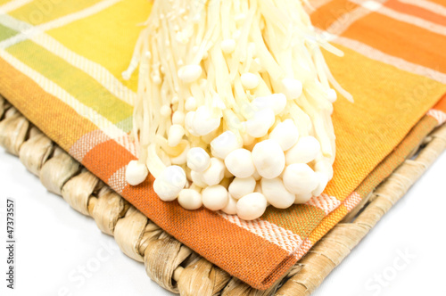 Photo: Golden needle mushroom. Golden needle mushroom.