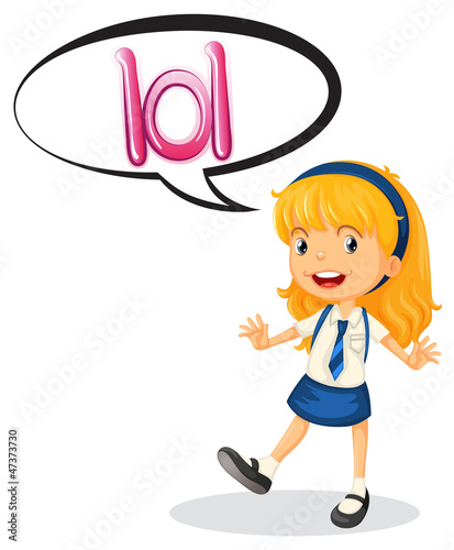 Vector: a girl a girl