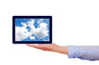 Hand presents Tablet PC