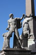 Dioscuri statue in Quirinale Square of Rome, Italy