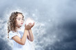 Child with magic light