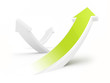 3d green growth arrows