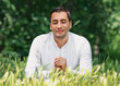 Portrait of relaxing man in  a summer day-SMALL DOF