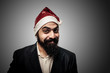 happy modern elegant santa claus babbo natale