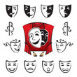 set of theatrical masks