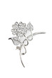 Beautiful flower brooch, isolated on white