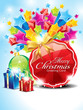 abstract glossy christmas background with stars