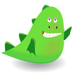 funny dragon waving his hand and smiling
