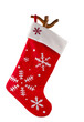 Traditional fur red Christmas stocking