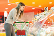 Woman shopping at the supermarket