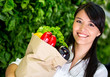 Woman shopping for groceries