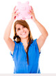 Woman using her savings
