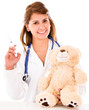 Pediatrician with a vaccine