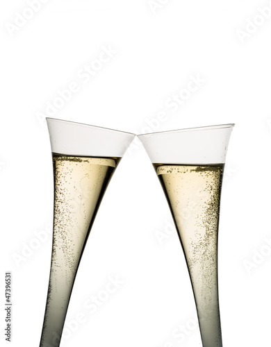 Illustration: Champagner oder Sekt im Sektglas Champagner oder Sekt im Sektglas