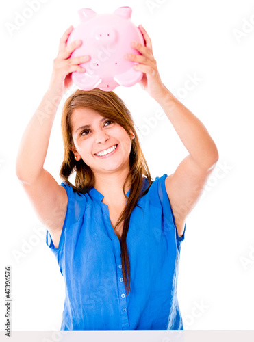 Photo: Woman using her savings Woman using her savings
