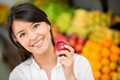 Woman shopping for groceries