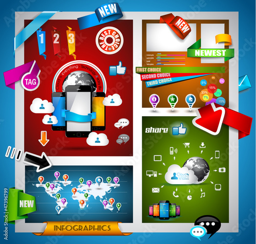 Vector: Infographic with Cloud Computing concept Infographic with Cloud Computing concept
