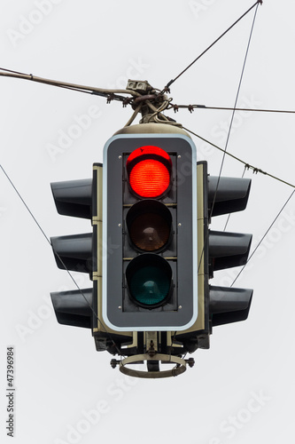Photo: Ampel mit rotem Licht Ampel mit rotem Licht