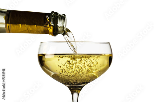 Photo: Sektglas mit Champagnerflasche Sektglas mit Champagnerflasche