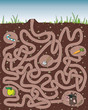 Mole Maze Game ... with solution in hidden layer