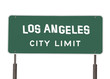 Los Angeles City Limit Sign with Handmade Font